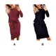 thumbnail image 4 of Qarigey Vestido con cinturón Body-con Vaina Ropa de fiesta con cuello Resiliencia multicolor con cinturones Suministros para mujeres Vestidos Negro METRO Qarigey AP012092-07, 4 of 6