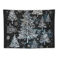 thumbnail image 5 of Orinice Christmas Tree Snowflakes Painting Tapestry Wall Hanging Unique Style Home Wall Decor Art Living Room Bedroom Apartment Farmhouse Dorm Decoration 50x40inch, 5 of 6