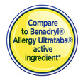thumbnail image 5 of Equate Dye-Free Allergy Relief Diphenhydramine HCl 25mg Antihistamine, 100 Count Tablets, Compare to Benadryl® Allergy Ultra tabs® Active Ingredient, 5 of 7