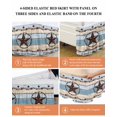 thumbnail image 6 of Country Star Blue Wrap Around Bed Skirts for Queen Bed 16" Drop,Bed Skirt with Adjustable Elastic Belt Dust Ruffle Bed Valance for Bedroom Hotel Farmhouse Western Texas Star Barn Bed Frame Cover, 6 of 7