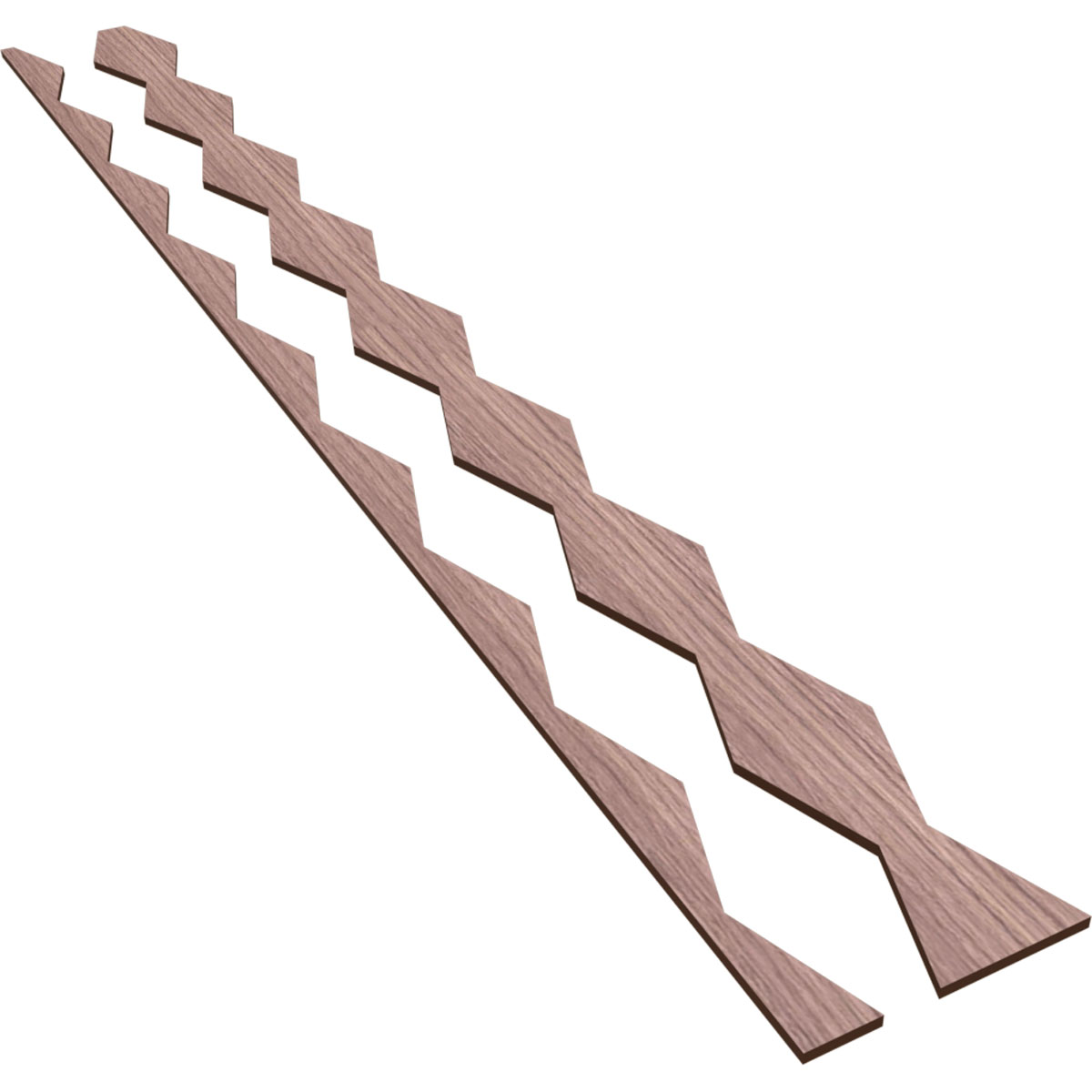 Ekena Millwork 47"H x 1/4"T Cimarron Adjustable Wood Decorative Slat Wall Panel Kit, Walnut (contains 23 Slats + 1 Straight Edge Starter Slat)
