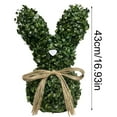 thumbnail image 4 of JHEHF 17inch Cute Easter Rabbit Figurine Topiary Potted Tree Cute Boxwood Rabbit Topiary Home Ornament for Indoor Outdoor Home Porch Garden Festival Decor, 4 of 7