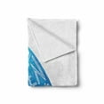 thumbnail image 2 of Beach Saying Soft Flannel Fleece Blanket, Life is Better When You Surf Text and Watercolor Ocean Wave with Bali Flower, Cozy Plush for Indoor and Outdoor Use, 60" x 80", Multicolor, by Ambesonne, 2 of 6