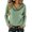 Green #65, variant on Lightweight Cowl Neck Knit Shirt for Women Long Sleeve Fall Pullover Tunic Soft Cozy Relaxed Casual Everyday Blouse White S