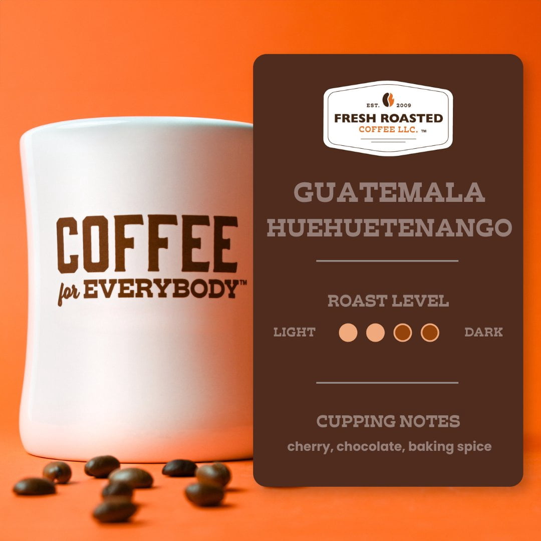 Fresh Roasted Coffee, Guatemalan Huehuetenango Coffee, Medium Roast, Whole Bean, 80 oz 5 lbs