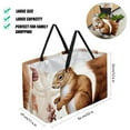 thumbnail image 2 of Squirrel Large Capacity Reusable Oxford Cloth Grocery Baskets: Foldable Toy Basket, Storage Bag, Easter Basket, 2 of 7