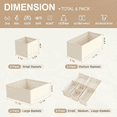 thumbnail image 2 of Foldable Fabric Drawer Organizer for Baby Clothes, Underwear, Socks, Bras & Accessories - 6 Pack Beige Closet Dividers for Nursery, Dresser & Wardrobe Storage, 2 of 9