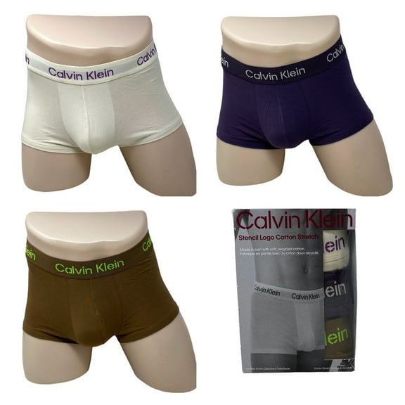Calvin Klein Underwear Cotton Stretch Logo 3 Pack Low Rise Trunk NB3705902