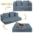 thumbnail image 2 of Sofá cama futón convertible 3 en 1 Cansunna con cojín, 2 of 9