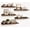 Walnut, variant on 5-Set Floating Shelves with Lip, White Wall Mounted Wood Shelf
