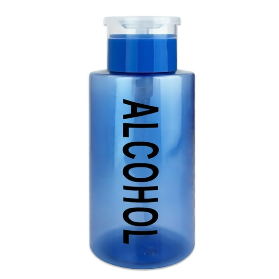 Pana High Quality 10oz Liquid Pump Dispenser With Alcohol Label - Blue (1 Bottle)