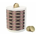 thumbnail image 3 of African Piggy Bank, Abstract Composition with Indigenous Elements and Traditional Design, Ceramic Coin Bank Money Box for Cash Saving, 3.6" X 3.2", Multicolor, by Ambesonne, 3 of 4