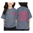 thumbnail image 2 of Fshinging T Shirts For Girls Loose Fit Letter Printed Round Neck Short Sleeved Plus Size Tops, 2 of 7