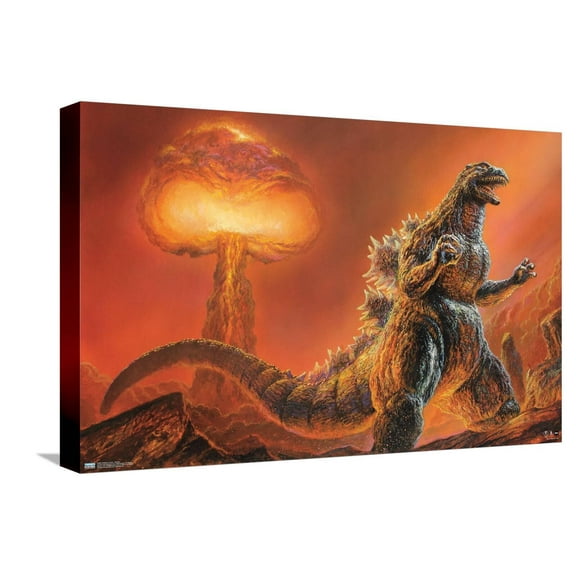 Godzilla: Comic - Nuclear Canvas Wall Poster, 14.725" x 22.375"