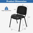 thumbnail image 3 of Giantex Conference Room Chairs, Stackable Office Guest Chairs w/Upholstered Back & Seat, Ergonomic Office Reception Chairs, 5, 3 of 7
