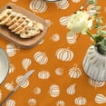 thumbnail image 4 of Fall Tablecloth 60×60 Inch Round, Orange Pumpkin Autumn Harvest Washable Seasonal Table Cover for Party Picnic Dinner Decor, 4 of 6