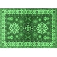 thumbnail image 1 of Ahgly Company Indoor Rectangle Geometric Emerald Green Traditional Area Rugs, 5' x 8', 1 of 4