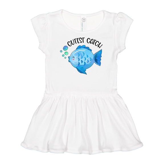Inktastic Cutest Catch Cute Blue Fish Girls Baby Dress