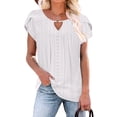 thumbnail image 2 of Liacowi Women Short Sleeve Tunic Tops Crew Neck T-Shirts Casual Shirts Summer Loose Fit Tops, 2 of 5