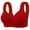 Red, variant on Womens Comfort First Wireless Bra - Smoothing Front Hook & Wide Side Boning, Plus Size 1X-3X (Lightweight Beige/Charcoal)