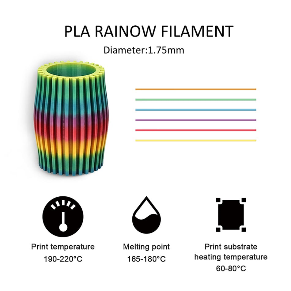 PLA Colorful Filament 1kg 1.75mm 3D Printer Filaments for 3D Printers Pen Printing Material