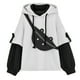thumbnail image 1 of Sudadera con capucha de anime con diseño de oso estético Harajuku para mujer, estilo coreano Kawaii, ropa de calle de cuello redondo, ropa Kpop de otoño e invierno, tops beige, 1 of 5