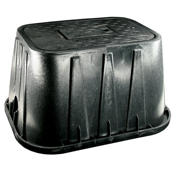 12 In X 17 In X 12 In Deep Meter Box In Black Body Green Lid 120 Mr The Home Depot