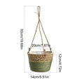 thumbnail image 3 of Cesta colgante para plantas con forro de plástico, cuerda de yute tejida, macetero de pared para interior y exterior para plantas en maceta, cesta decorativa de almacenamiento, 20 cm de diámetro, 3 of 6