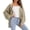 Beige, variant on Nooxsoe Long Cardigans for Women Winter Warm Plus Size Knitwear Coat Open Front Fall Winter Knit Cardigan Long Cardigan Trendy Fall Clothes Soft Knit Long Sleeve Cardigan for Women Army Green L