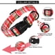 thumbnail image 4 of Collar para perro Aring Pet ajustable a cuadros rojos y verdes de 40,6 a 60 cm, 4 of 5