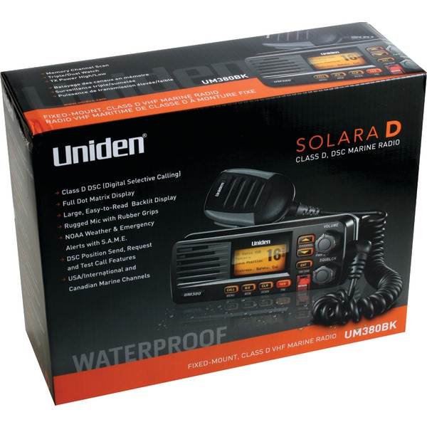 Fixed Mount VHF 2-Way Marine Radio in Black by Petra Industries