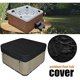 thumbnail image 2 of Cubierta para spa al aire libre Cubierta cuadrada para jacuzzi Cubierta impermeable para spa hecha de tejido de poliéster 190T Antipolvo Anti-UV con bolsa de almacenamiento, negro 207 × 207 × 30 cm, 2 of 3