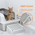 thumbnail image 3 of Kerhouze Enclosed Stainless Steel Cat Litter Box with Lid Extra Large Litter Box for Big Cats, 3 of 8