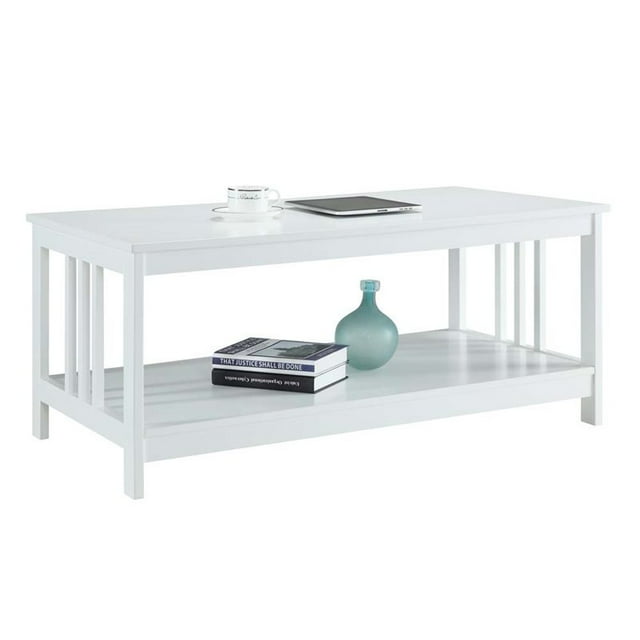 Convenience Concepts Table Basse Mission en Finition Bois Blanc