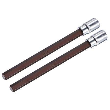 

Uxcell 1/2 Square Drive x H12 Hex Bit Socket S2 Steel Bits CR-V Sockets 200mm Length (for Hand Use Only) 2 Pcs