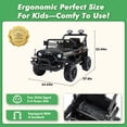 thumbnail image 3 of Okybaby 12V Kids Ride on Toys with Remote Control&Four-wheel Suspension, Eelectric Ride on Truck Car with Dual Motors, Bluetooth, LED Lights,MP3, USB, Toddler Toys Car for Kids 2+, Black, 3 of 8