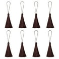 thumbnail image 1 of Unique Bargains 6.5' Silky Bookmark Tassels with Loop for DIY Craft Accessory, 8Pack Coffee, 1 of 5
