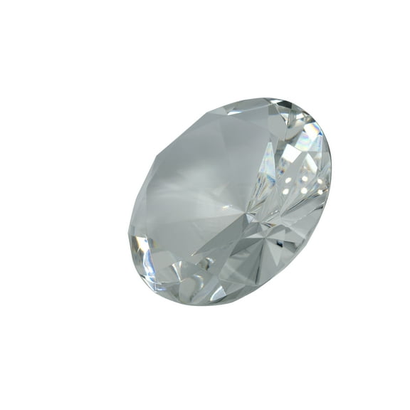 TRIPACT Original Color 100mm (4 inch) Clear K9 Clear Diamond Shaped Jewel Crystal Paperweight A Grade 02