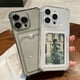 thumbnail image 2 of Funda transparente con ranura para tarjetas, carcasa suave a prueba de golpes para iPhone 16, 15, 14, 13, 12, 11 Pro Max, Mini, X, XR, 7, 8 Plus, 2 of 5