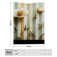 thumbnail image 3 of FCXZI Home Leisure Flannel Blanket Flower Wall Striped Soft Warm 60*80in, 3 of 7