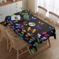 thumbnail image 2 of Black Butterfly Colorful Wings Pattern Rectangle Tablecloth 60"x84",Waterproof Polyester Rectangle Table Cloth, Wipeable Spillproof Polyester Tablecloth for Dining, Camping, Indoor and Outdoor, 2 of 5