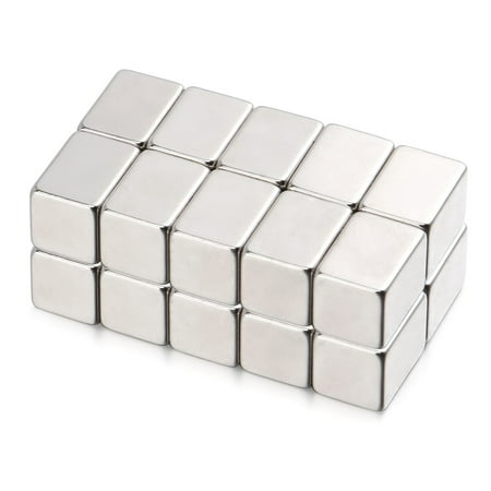 

Gustave 20Pcs 0.6x0.4x0.4 Inch Neodymium Magnets Rare Earth Craft Block Magnets N38 Refrigerator Magnets for Office Science Fridge Whiteboard