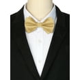 thumbnail image 3 of INSPIRE CHIC Men's Pre-tied Bow Ties Double Layered Adjustable Solid Color Bow Tie Champagne, 3 of 4