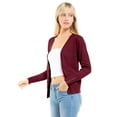 thumbnail image 6 of Made by Olivia Women's Classic Button Down Long Sleeve V-Neck Soft Knit Sweater Cardigan, 6 of 7