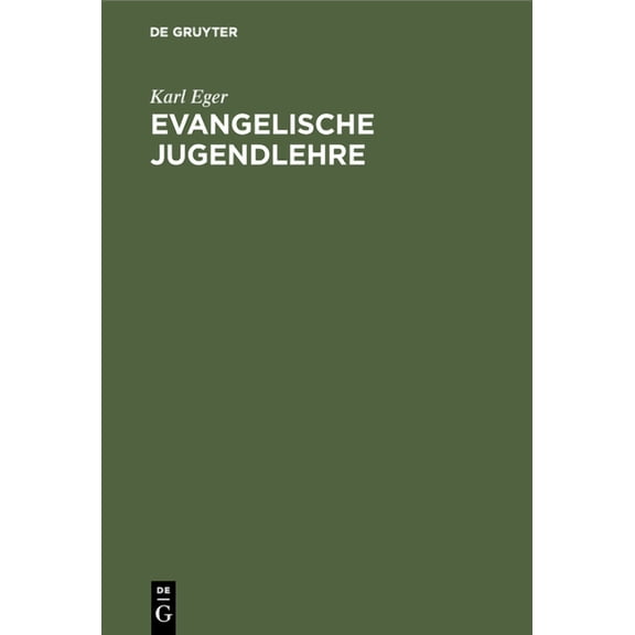 Evangelische Jugendlehre, (Hardcover)