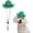 Green, variant on Dog Cowboy Hat, Mini Cowboy Hat for Pet with Chin Strap Adjustable Cosplay Cap, (Green, S), Intended for Dogs and Cats/Halloween Costume/Party Decoration