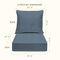 thumbnail image 5 of Heathered Solid Blue Deep Seating Cushion Set, 5 of 8