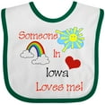 thumbnail image 3 of Inktastic Someone in Iowa Loves Me Boys or Girls Baby Bib, 3 of 4