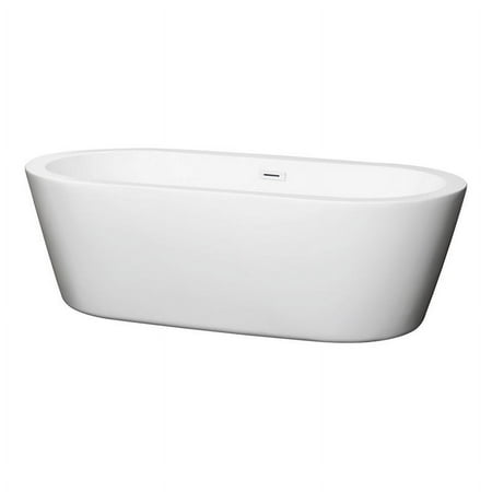 UPC: 0810023766650 | Wyndham Collection Mermaid 71 Acrylic Freestanding Bathtub in Shiny White