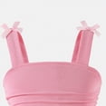 thumbnail image 4 of KPOPLK Girls Summer Dress Casual Bowknot Strap Sleeveless Swing Flowy Ruffle Tiered Sundresses with Pockets Clothes(3-4 Years,Pink), 4 of 4